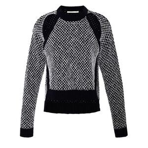 Jonathan Simkhai Fence Chenille Cut Out Cropped Sweater Sz S